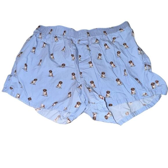 Men's J. Crew Blue Dog Print Boxer Shorts - Picture 1 of 6